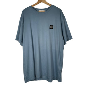 Stone Island Light Blue Short Sleeved Logo T-Shirt - Double Extra Large (XXL) PTP 24"