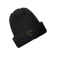 Load image into Gallery viewer, Paul and Shark Bretagne Grey 100% Wool Ribbed Beanie Hat - One Size Fits All
