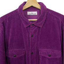 Load image into Gallery viewer, Stone Island Purple Corduroy Double Pocket Overshirt - Double Extra Large (XXL) PTP 24&quot;
