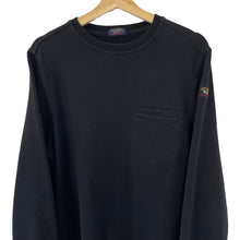 Load image into Gallery viewer, Paul and Shark Black Crew Neck Sweater - Medium (M) PTP 21.75&quot;
