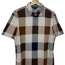 Load image into Gallery viewer, Aquascutum Block Check Short Sleeved Polo - Large (L) PTP 20.25&quot;
