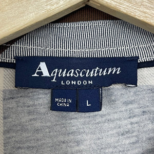 Aquascutum Block Check Short Sleeved Polo - Large (L) PTP 20.25"