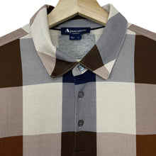 Load image into Gallery viewer, Aquascutum Block Check Short Sleeved Polo - Large (L) PTP 20.25&quot;
