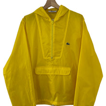 Load image into Gallery viewer, Vintage Yellow Lacoste Izod Half Zip Cagoule - Small (S) PTP 21.25&quot;
