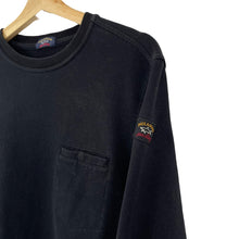 Load image into Gallery viewer, Paul and Shark Black Crew Neck Sweater - Medium (M) PTP 21.75&quot;
