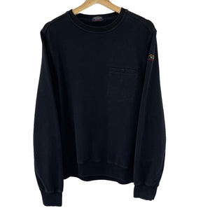 Paul and Shark Black Crew Neck Sweater - Medium (M) PTP 21.75"