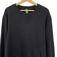 Load image into Gallery viewer, Ma.Strum Black Crew Neck Logo Sweater - Extra Large (XL) PTP 25.25&quot;
