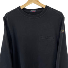 Load image into Gallery viewer, Paul and Shark Black Crew Neck Sweater - Medium (M) PTP 21.75&quot;
