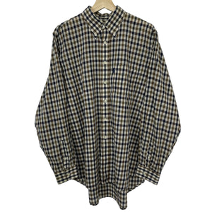 Aquascutum House Check Long Sleeved Shirt - Large (L) PTP 24.5"