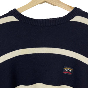 Paul and Shark Bretagne Striped Crew Neck Sweater - Large (L) PTP 24.5"