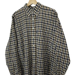 Aquascutum House Check Long Sleeved Shirt - Large (L) PTP 24.5"