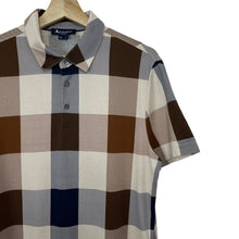 Load image into Gallery viewer, Aquascutum Block Check Short Sleeved Polo - Large (L) PTP 20.25&quot;
