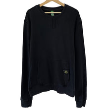 Load image into Gallery viewer, Ma.Strum Black Crew Neck Logo Sweater - Extra Large (XL) PTP 25.25&quot;
