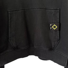 Load image into Gallery viewer, Ma.Strum Black Crew Neck Logo Sweater - Extra Large (XL) PTP 25.25&quot;
