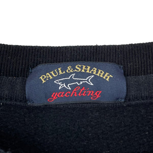 Paul and Shark Black Crew Neck Sweater - Medium (M) PTP 21.75"