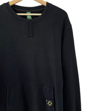 Load image into Gallery viewer, Ma.Strum Black Crew Neck Logo Sweater - Extra Large (XL) PTP 25.25&quot;
