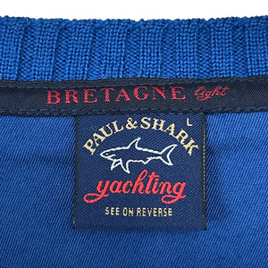 Paul and Shark Bretagne Blue Crew Neck Sweater - Large (L) PTP 23"