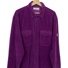 Load image into Gallery viewer, Stone Island Purple Corduroy Double Pocket Overshirt - Double Extra Large (XXL) PTP 24&quot;
