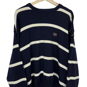 Paul and Shark Bretagne Striped Crew Neck Sweater - Large (L) PTP 24.5"