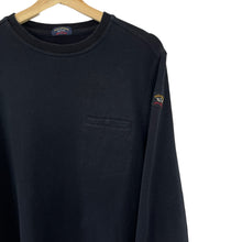 Load image into Gallery viewer, Paul and Shark Black Crew Neck Sweater - Medium (M) PTP 21.75&quot;
