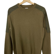 Load image into Gallery viewer, C.P Company Khaki Crew Neck Lens Sweater - Medium (M) PTP 20.25&quot;
