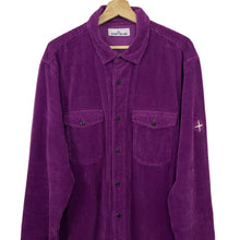 Load image into Gallery viewer, Stone Island Purple Corduroy Double Pocket Overshirt - Double Extra Large (XXL) PTP 24&quot;
