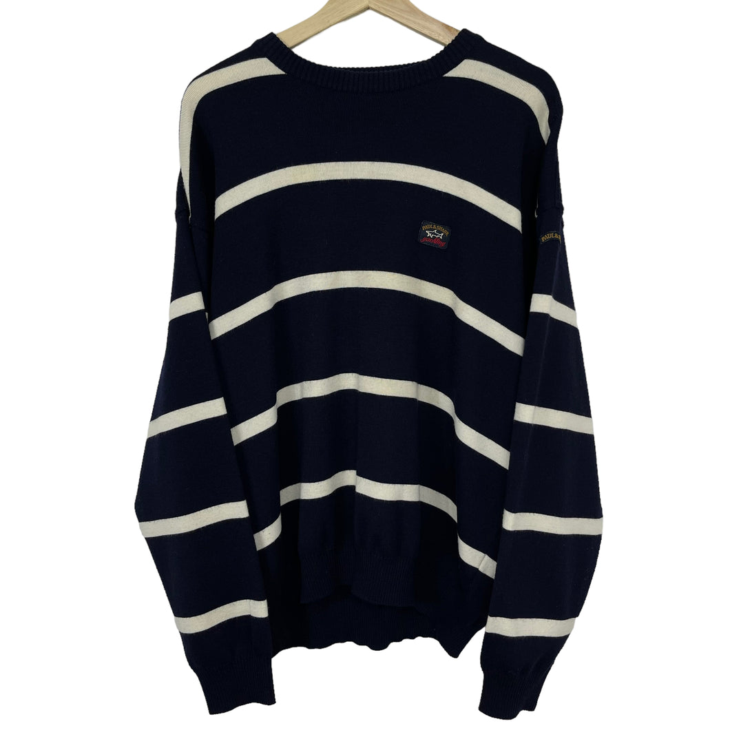 Paul and Shark Bretagne Striped Crew Neck Sweater - Large (L) PTP 24.5