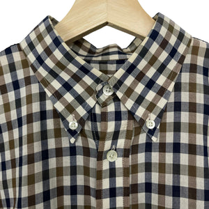 Aquascutum House Check Long Sleeved Shirt - Large (L) PTP 24.5"