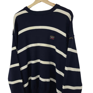 Paul and Shark Bretagne Striped Crew Neck Sweater - Large (L) PTP 24.5"