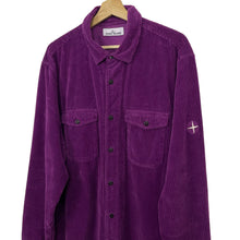 Load image into Gallery viewer, Stone Island Purple Corduroy Double Pocket Overshirt - Double Extra Large (XXL) PTP 24&quot;
