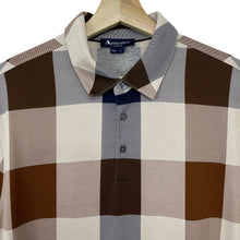 Load image into Gallery viewer, Aquascutum Block Check Short Sleeved Polo - Large (L) PTP 20.25&quot;
