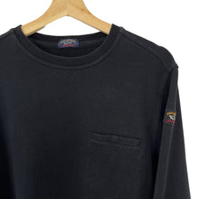 Load image into Gallery viewer, Paul and Shark Black Crew Neck Sweater - Medium (M) PTP 21.75&quot;
