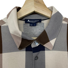 Load image into Gallery viewer, Aquascutum Block Check Short Sleeved Polo - Large (L) PTP 20.25&quot;
