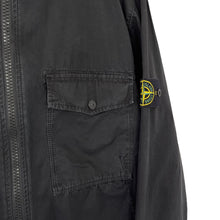 Load image into Gallery viewer, Stone Island Black Double Pocket Hooded Overshirt - Large (L) PTP 22.5&quot;
