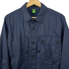 Load image into Gallery viewer, Ma.Strum Navy Blue Button Up Multi Pocket Overshirt - Medium (M) PTP 21.5&quot;
