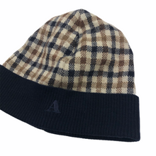 Load image into Gallery viewer, Aquascutum Check / Navy Beanie Hat - Medium (M)
