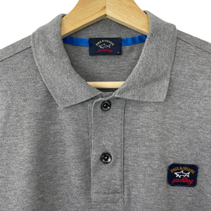 Paul and Shark Grey Short Sleeved Polo - Medium (M) PTP 19.75"