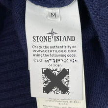 Load image into Gallery viewer, Stone Island Navy Blue Half Zip Pullover Jumper - Medium (M) PTP 21&quot;
