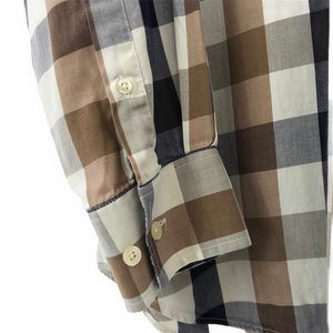 Aquascutum Block Check Long Sleeved Shirt - Extra Large (XL) PTP 27"