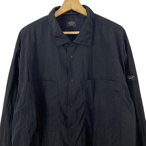 Paul and Shark Navy Econyl Nylon Metal Overshirt - Extra Large (XL) PTP 24.5"