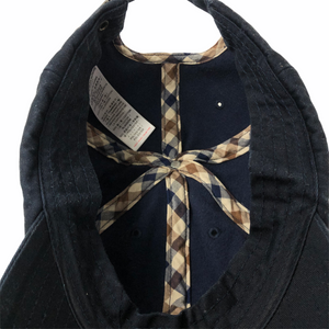 Aquascutum Navy Check Logo Cap - One Size Fits All