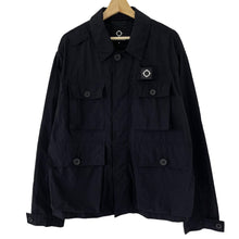 Load image into Gallery viewer, Ma.Strum Black Button Up Multi Pocket Overshirt - Medium (M) PTP 23.5&quot;
