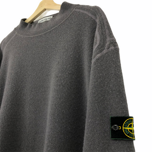 Vintage Stone Island Grey Mock Neck Sweater - Double Extra Large (XXL) PTP 27"