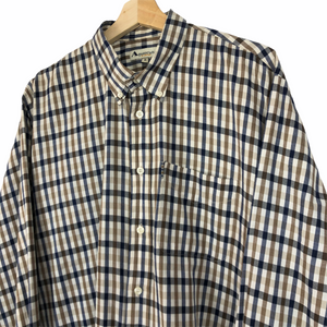 Aquascutum House Check Long Sleeved Shirt - Extra Large (XL) PTP 25"