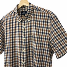 Load image into Gallery viewer, Aquascutum House Check Short Sleeved Shirt - Extra Large (XL) PTP - 22.5&quot;
