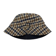 Load image into Gallery viewer, Aquascutum House Check / Navy Reversible Bucket Hat - One Size Fits All
