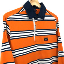 Load image into Gallery viewer, Paul and Shark Orange Striped Rugby Shirt - Medium (M) PTP 20.5&quot;
