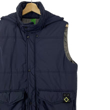 Load image into Gallery viewer, Ma.Strum Navy Hooded Harrier Field Gilet Body Warmer - Medium (M) PTP 22.5&quot;
