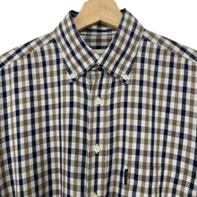 Load image into Gallery viewer, Aquascutum House Check Short Sleeved Shirt - Medium (M) PTP 23&quot;
