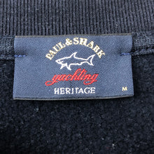 Load image into Gallery viewer, Paul and Shark Navy Embroidered Logo Crew Neck Sweater - Medium (M) PTP 21&quot;
